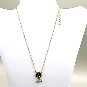 Taramanda Gold Necklace with Colorful Stones, NWOT